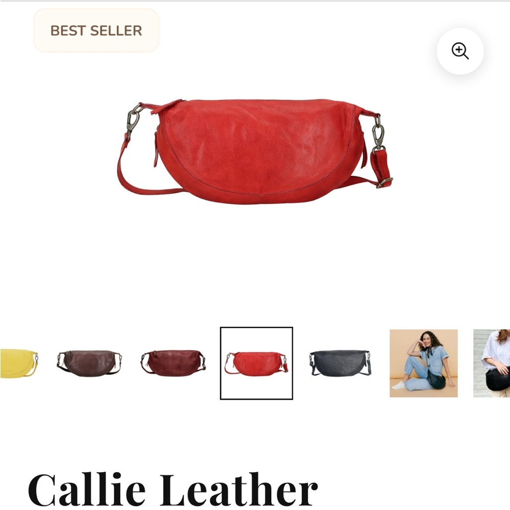 Latico Callie Leather Crossbody Bag in Vibrant Red